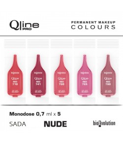 Sada QlinePro - RED NUDE MIX 5x0,7ml